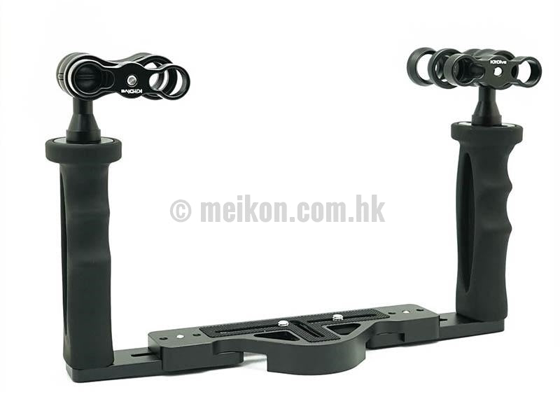Underwater Camera Housing Aluminum Tray with 2x 1 Ball Clamp - Perfect for Scuba Diving, Snorkeling & Underwater Photography