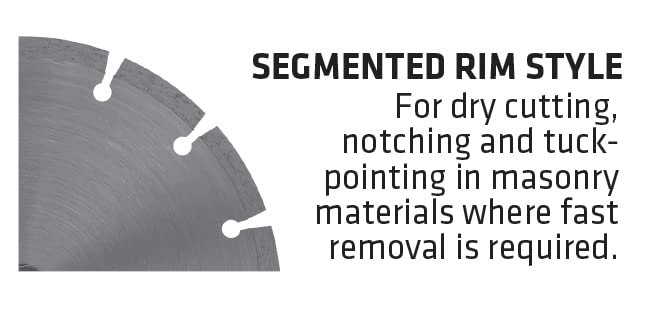 Century Drill & Tool 75464 4-1/2 Inch Professional Segmented Diamond Saw Blade – 7/8