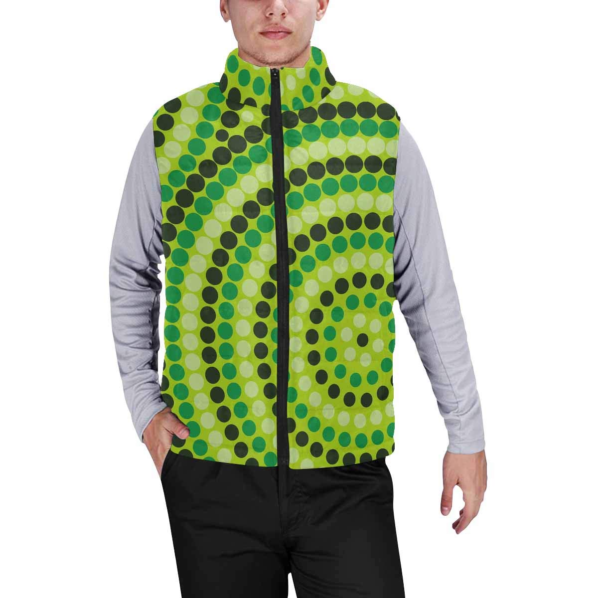 InterestPrint Men's Winter Lightweight Sleeveless Padded Vest - Single Tree Space Design - Warm Quilted Insulated Jacket for Outdoor Hiking, Camping & Casual Wear