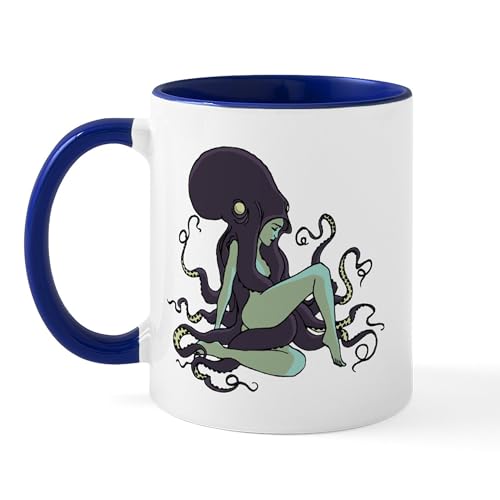 White/Navy Inside - Octopus Nymph Mug