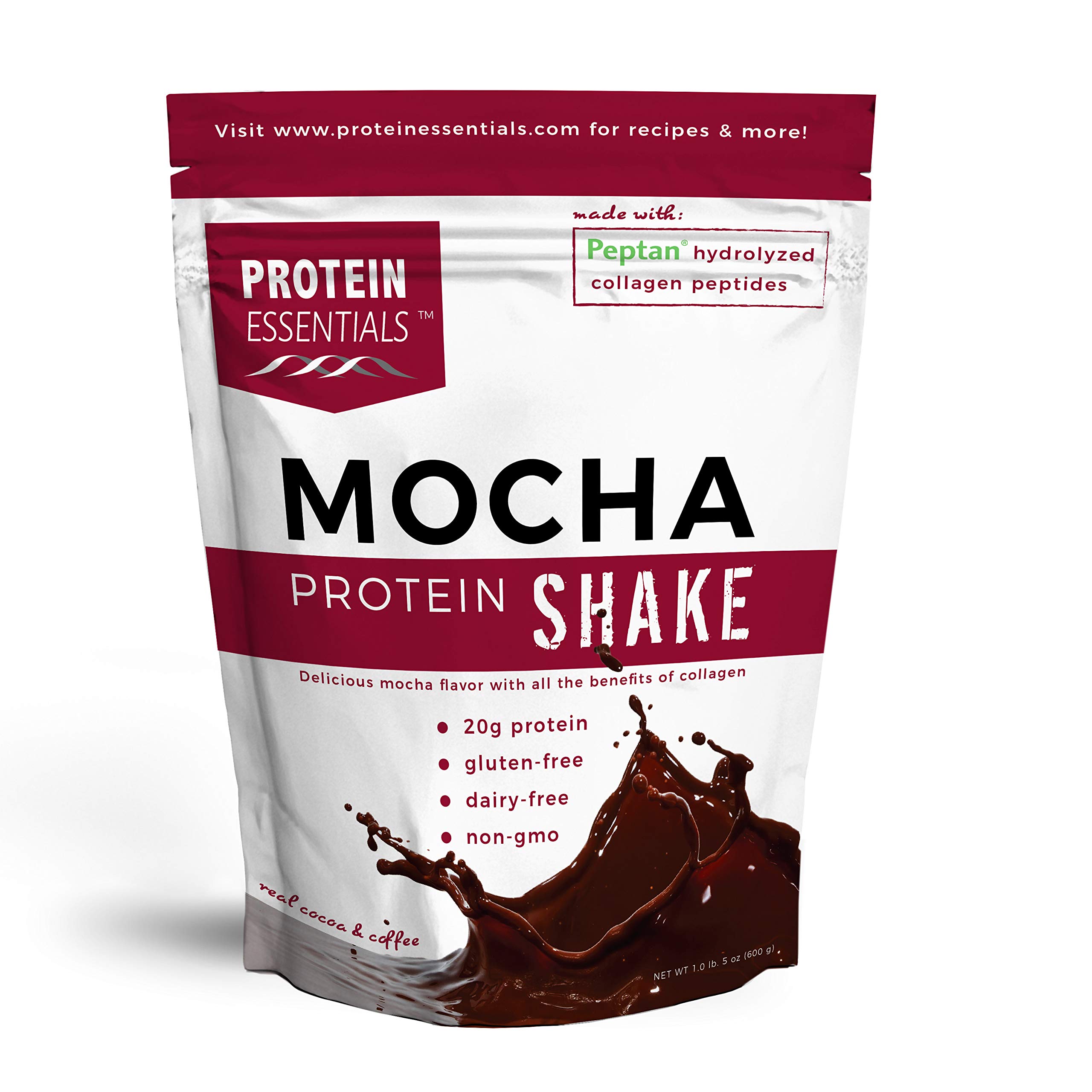 Grass-Fed Collagen Peptides Powder - Mocha Flavor | Paleo & Keto Friendly | Non-GMO, Gluten Free | 21 oz for Smoothies, Coffee & Baking | Supports Skin, Hair & Joint Health