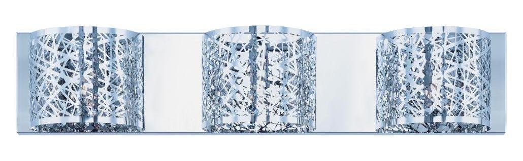 Polished Chrome Inca 3-Light LED Bathroom Vanity Light Fixture - Modern Lighting for Bathroom Mirror, Makeup Area & Dressing Room