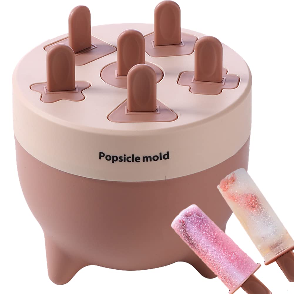 6PCS Reusable Baby Popsicle Molds - BPA-Free Ice Pop Maker for Kids, DIY Homemade Frozen Treats (Pink) | Perfect for Summer Snacks, Birthday Parties & Healthy Desserts