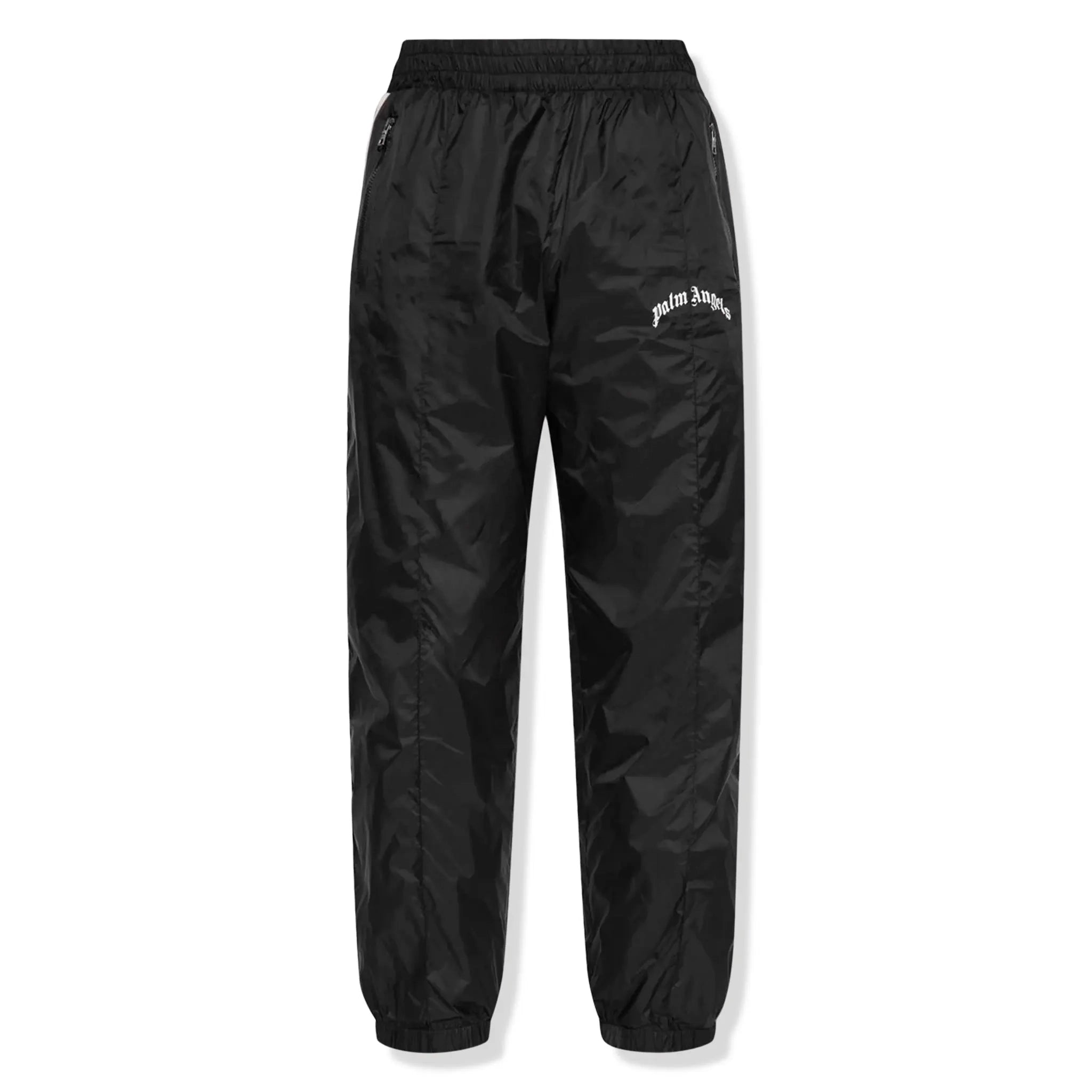Palm Angels Nylon Black White Track Pants - Vintage Preowned Men's Joggers for Streetwear & Casual Outfits | Perfect for Gym, Lounge & Urban Fashion