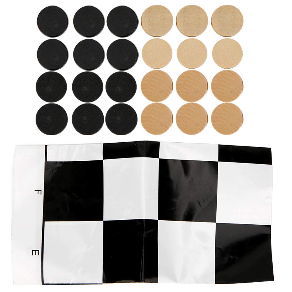 Premium Wooden Chess & Checkers Set - Classic Board Game for Kids & Adults - Educational Strategy Game for All Ages - Perfect for Family Game Nights & Learning Activities