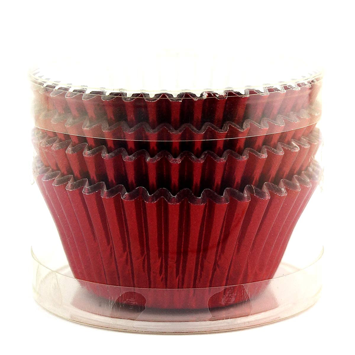 Eoonfirst Standard Red Foil Cupcake Liners - 100 Pack Baking Cups for Muffins, Cupcakes & Party Desserts - Perfect for Birthday, Wedding & Holiday Baking