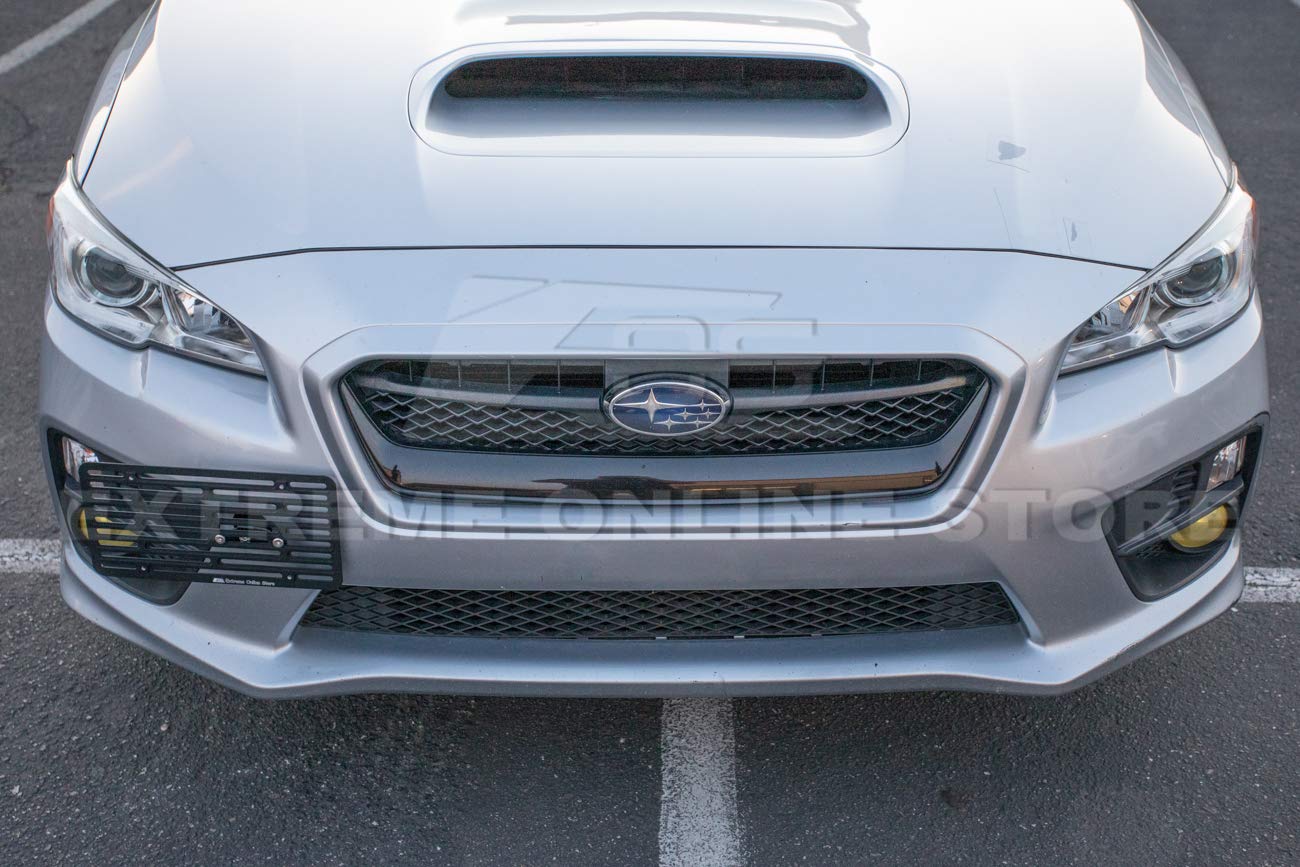 2015-2017 Subaru WRX & STi Front Bumper Tow Hook License Plate Relocator Bracket - EOS Plate Version 2 (Full Size) | Extreme Online Store Replacement | Perfect for Car Enthusiasts & Track Day Events