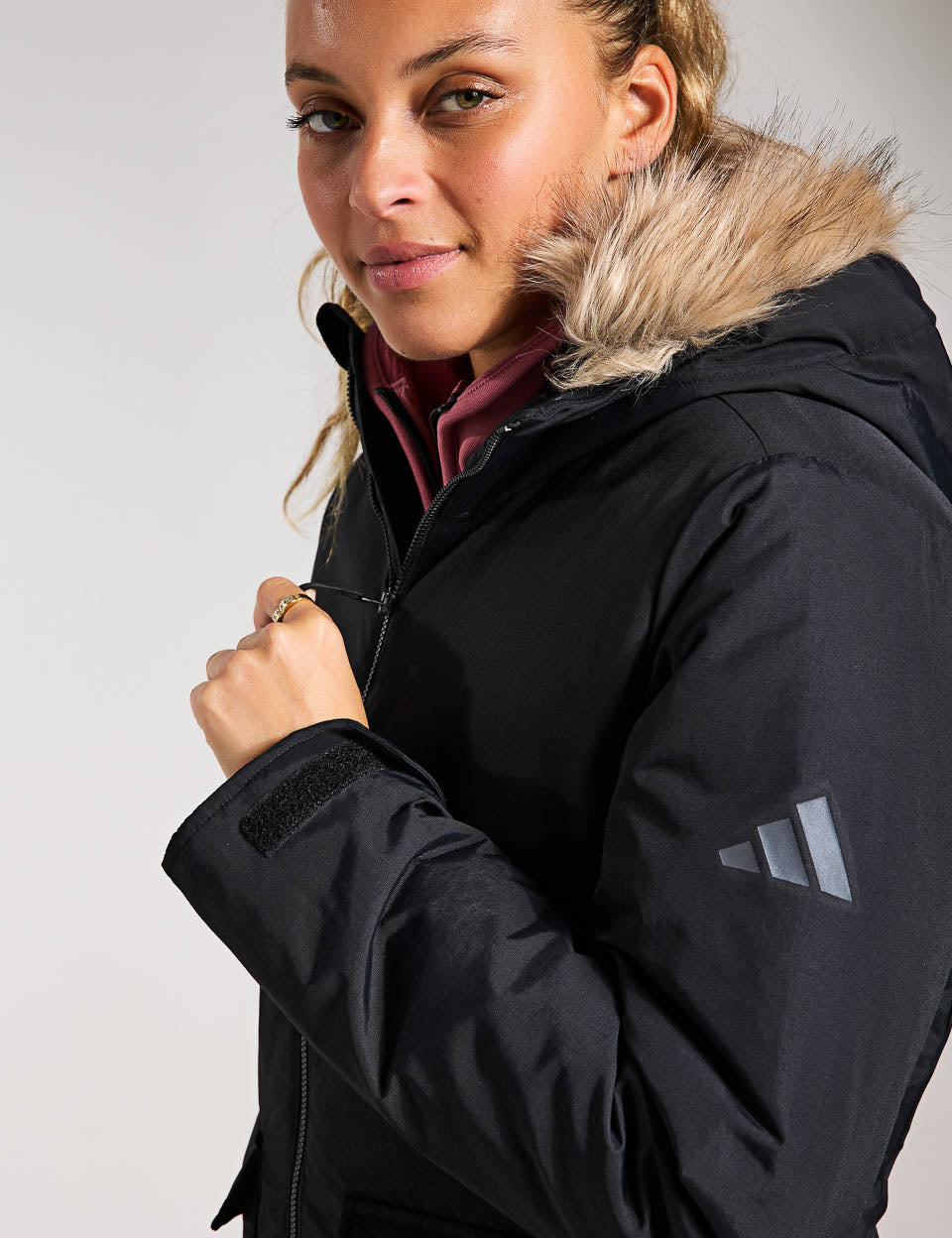 Paveric Fur Parka Coat for Women - Warm Winter Jacket with Faux Fur Hood, Black | Perfect for Cold Weather, Outdoor Activities & Fashion