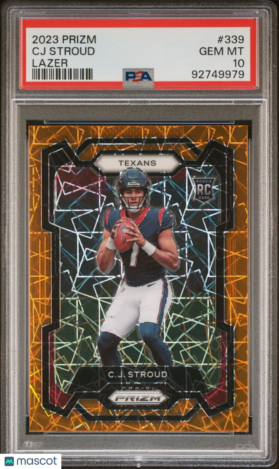 2023 Panini Prizm Football CJ Stroud Rookie Card Lazer Prizm PSA 10 Gem Mint - Perfect for Collectors, Sports Memorabilia Enthusiasts & Investment