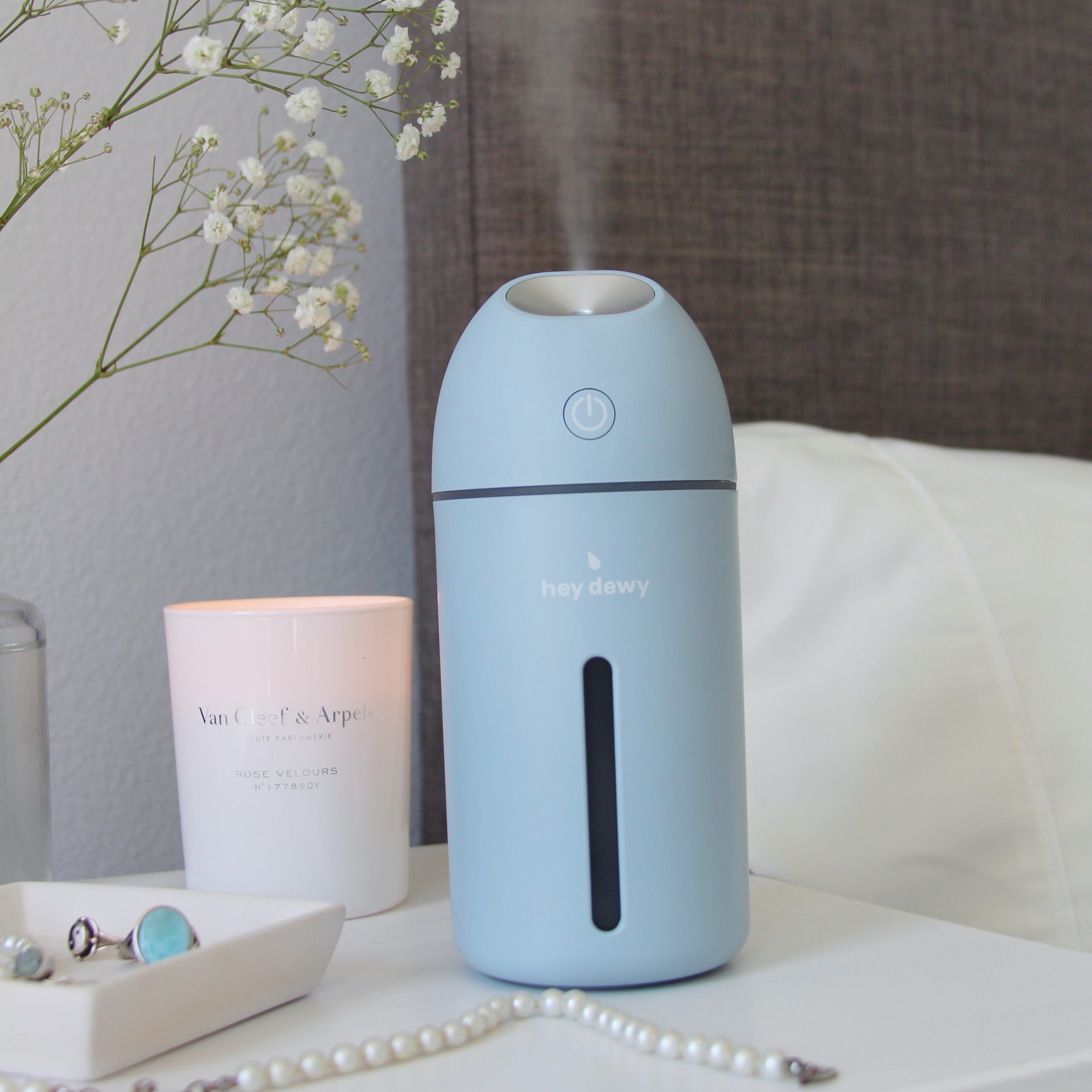 Hey Dewy Wireless Facial Humidifier - Portable USB Rechargeable Moisturizing Device for Dry Skin Care - Perfect for Home, Office & Travel Use
