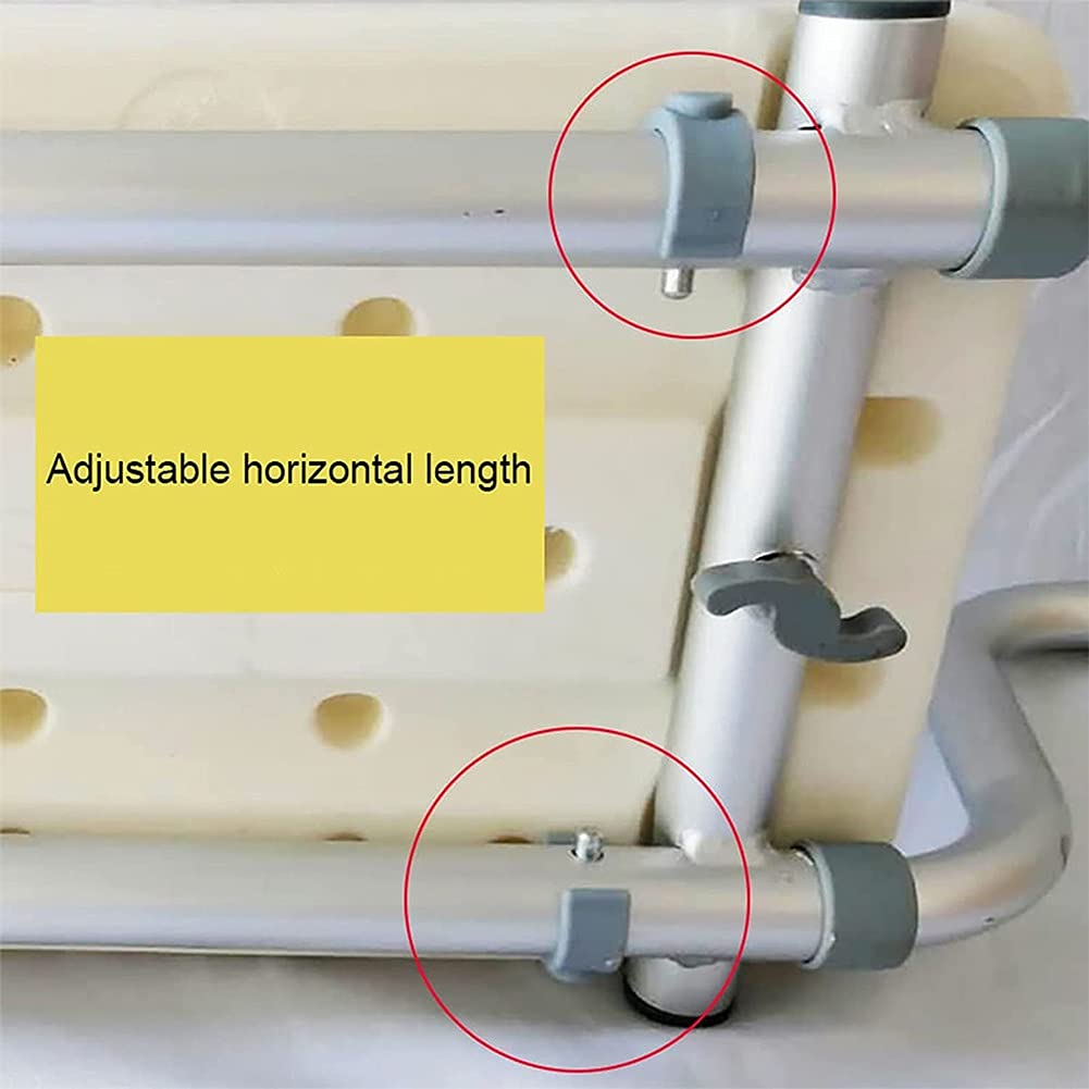 Lightweight Foldable Shower Chair for Bathtub - Adjustable Suspended Shower Stool Seat with Non-Slip Legs, Bathroom Safety Bench for Elderly & Disabled - Perfect for Indoor Shower, Bathtub, and Spa Use