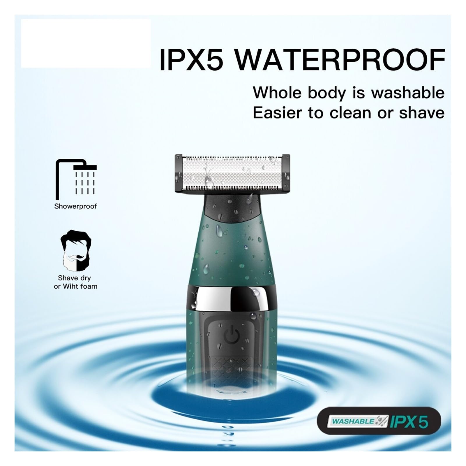 Professional 2-in-1 Electric Shaver & Beard Trimmer for Men - Waterproof Cordless Razor with Precision Blades (Model V-393) - Perfect for Travel, Home Use & Daily Grooming Routine