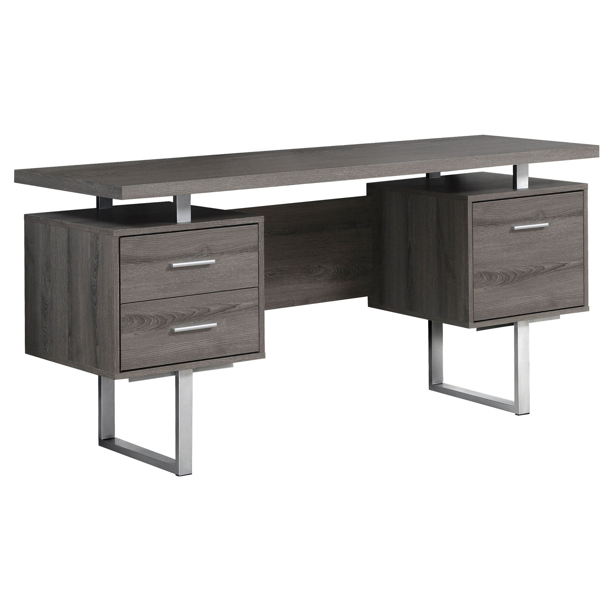 OFFICE SERIES 60L Dark Taupe Silver Metal Storage Cabinet - Perfect for Home Office, Dorm Room & Garage Organization