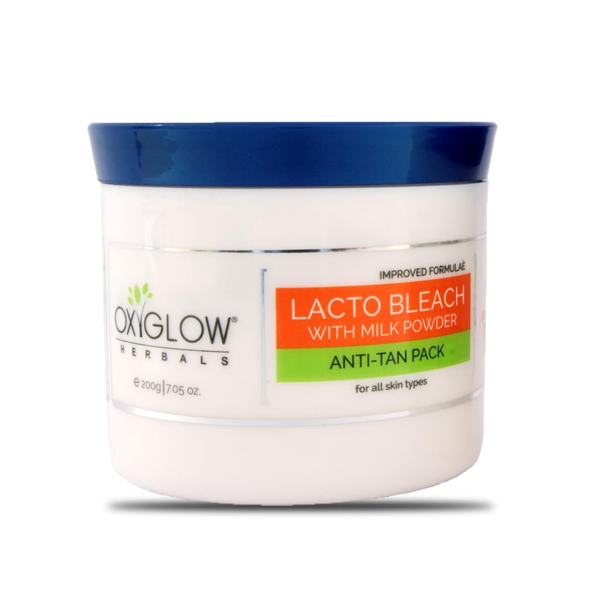 OxyGlow Herbals Bleach Cream with Milk Powder - Skin Whitening, Lightening & Brightening Treatment | Removes Tan & Hydrates Skin | 200g Herbal Face Bleach for Women | Perfect for Daily Skincare & Special Occasion Glow