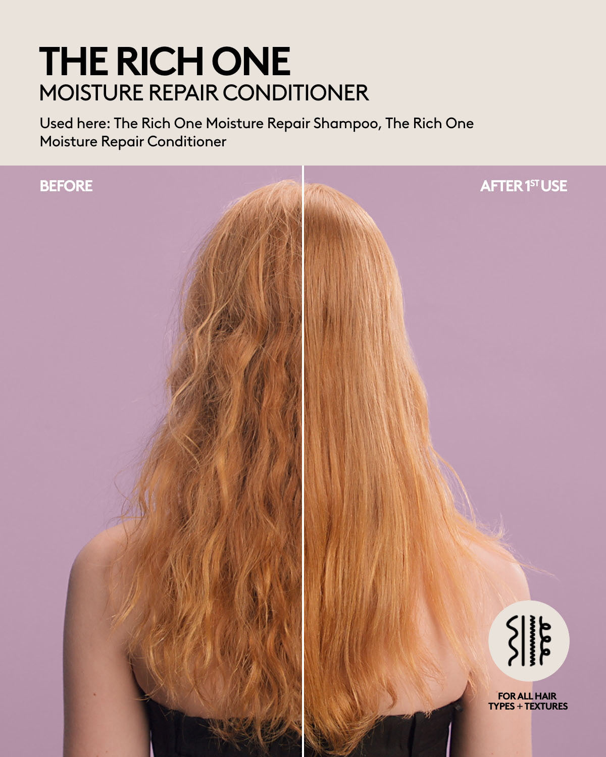 The Rich One Moisture Repair Conditioner - Deep Hydrating Hair Treatment for Dry & Damaged Hair - Perfect for Daily Use & Salon-Quality Results at Home