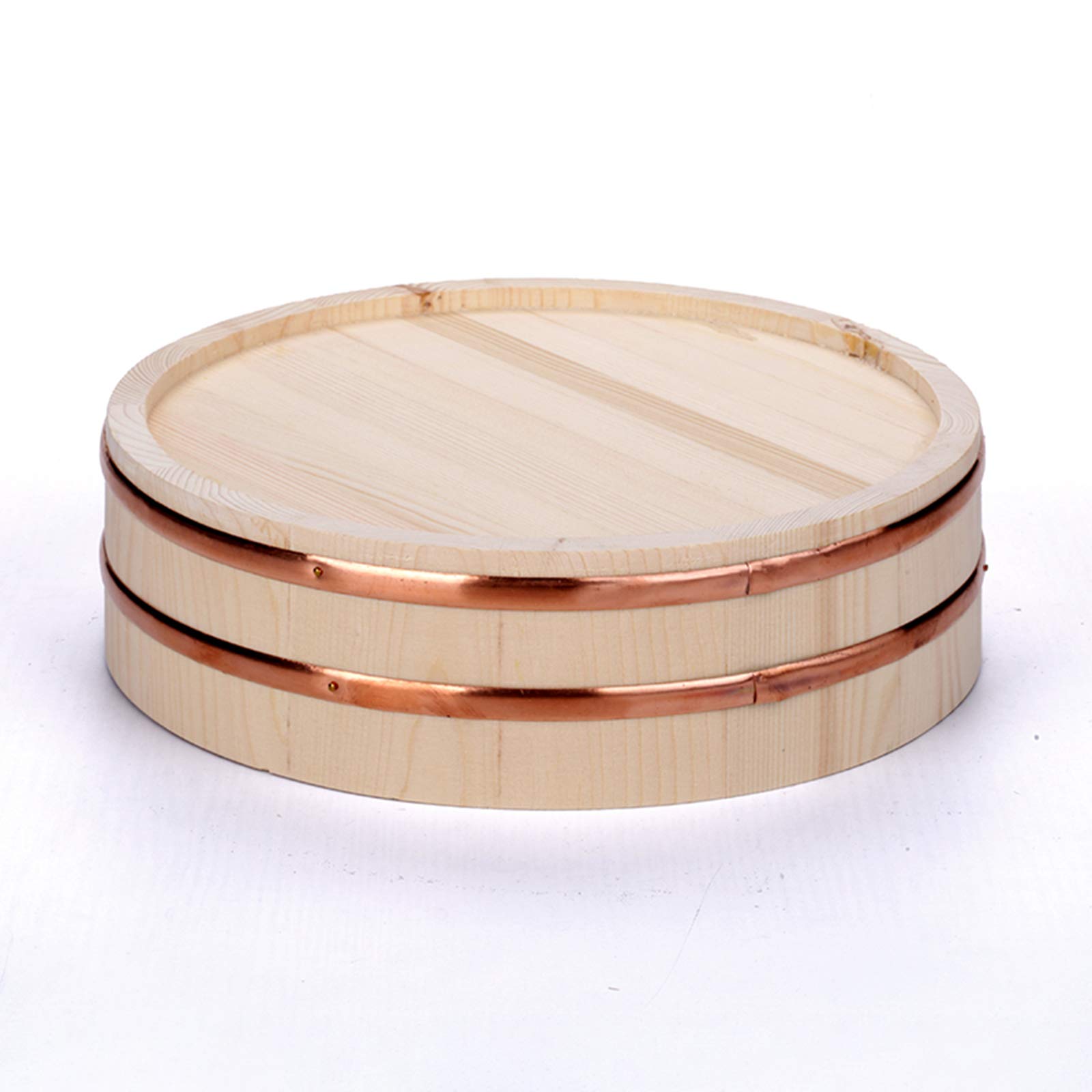 AIZYR 52x14cm Wooden Sushi Rice Mixing Tub (Hangiri) - Traditional Japanese Sushi Oke Rice Mixing Bowl for Home & Restaurant Use - Perfect for Sushi Making, Rice Seasoning & Japanese Cooking