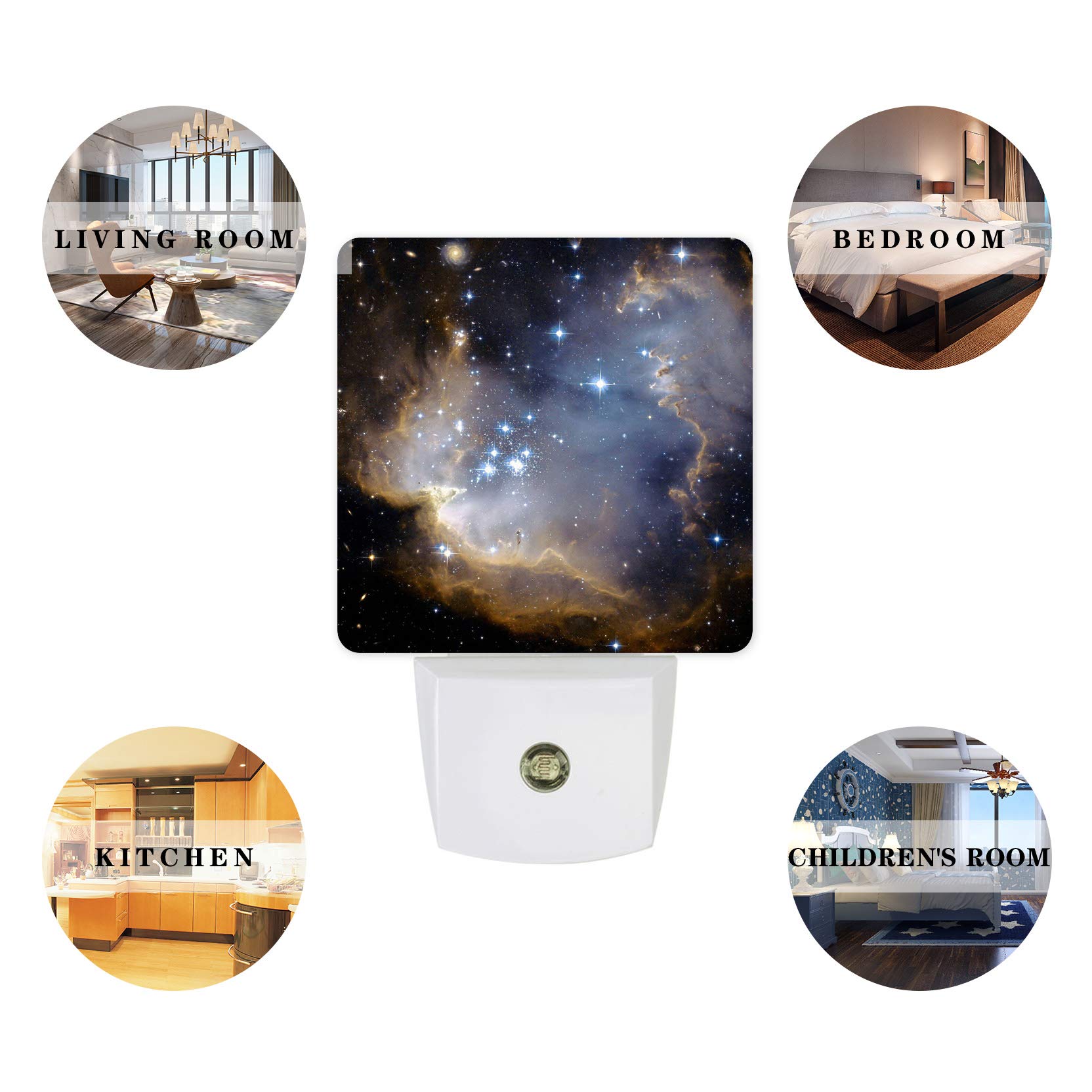 Starry Night Light LED Plug-in Sensor Lamp for Bedroom & Hallway - Kids & Adults