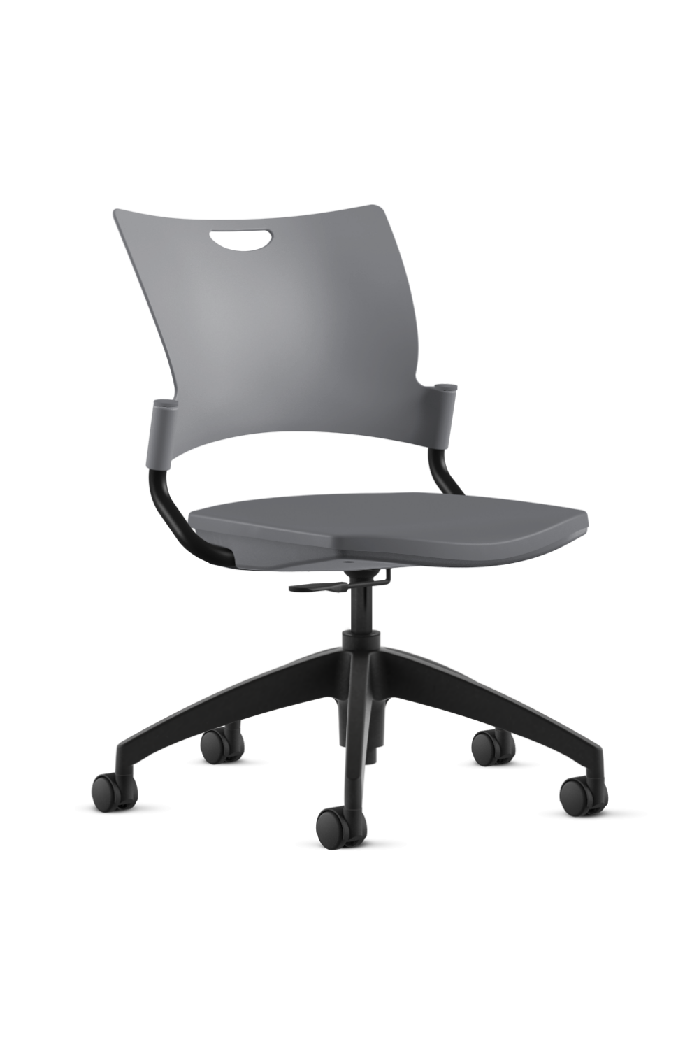 9 to 5 BELLA Swivel Tilt Task All Plastic Office Chair (1325) - Ergonomic Desk Chair for Home Office, Computer Workstation & Conference Room