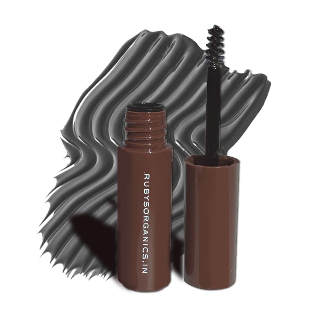 Ruby's Organics Tinted Eyebrow Gel with Castor Oil - Waterproof & Smudgeproof Eyebrow Makeup for Women, Lifts & Shapes Sparse Brows, Promotes Hair Growth, Natural & Non-Toxic Formula - Ash Brown (6ml) | Perfect for Daily Makeup, Special Occasions & Eyebrow Care Routine