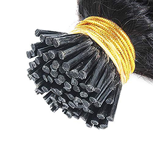 Premium Malaysian Loose Wave Human Hair Extensions - 30 Inch I-Tip Bonded Hair 1g/s (Colors #1/#2/#4) - Deep Curly Easy Stick Tip for Natural Look - Perfect for Weddings, Parties & Daily Styling (22 Inch 100 Strands, Color #2 Darkest Brown)