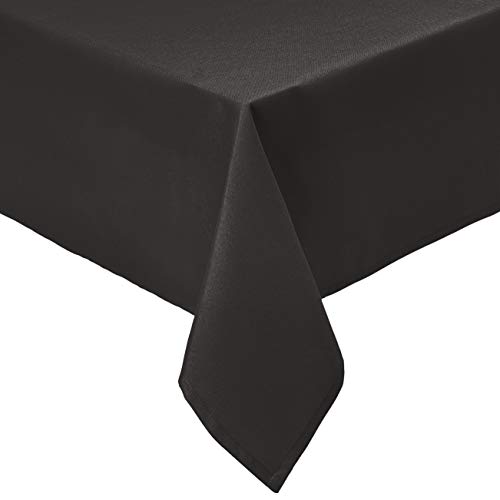 Amazon Basics Black Square Tablecloth 52x52