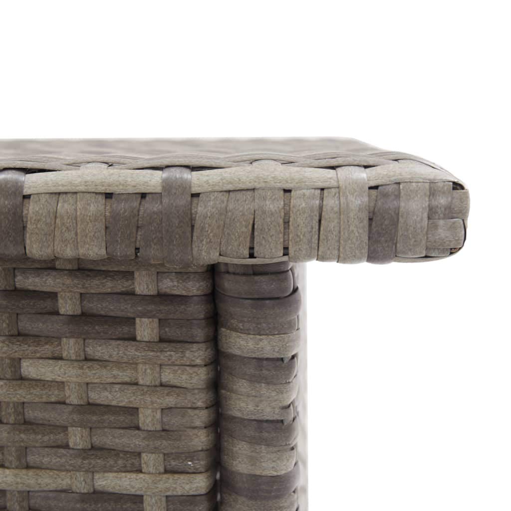Premium Poly Rattan Outdoor Side Table - 19.7