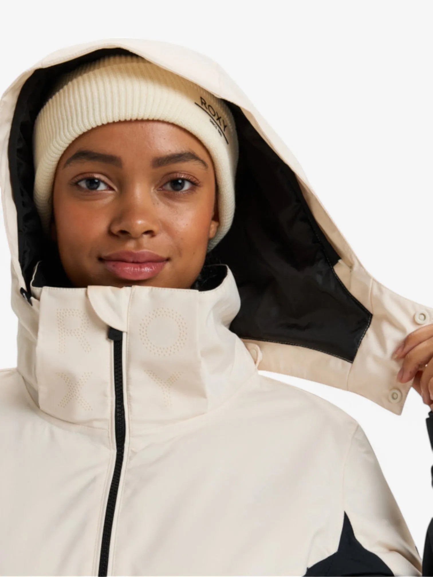 ROXY Women's Snow Free Jet Block Black Snowboard Jacket - Waterproof, Insulated Winter Coat for Skiing & Snowboarding