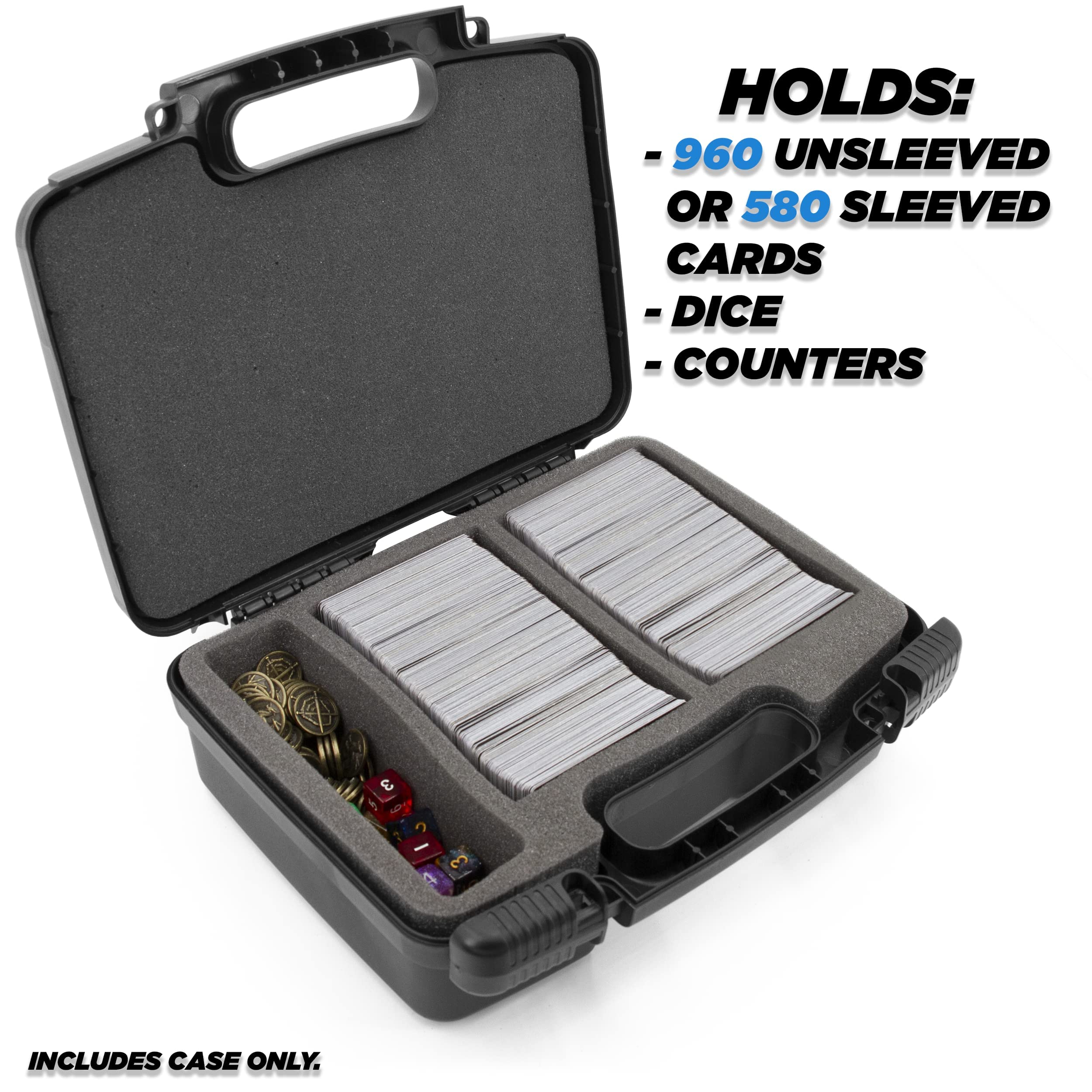 CASEMATIX 960-Card Trading Card Case - Hard Shell Storage Organizer with 8 Dividers & Protective Foam for MTG, Pokémon, Yu-Gi-Oh! Cards - Perfect for Collectors, Tournaments & Game Nights