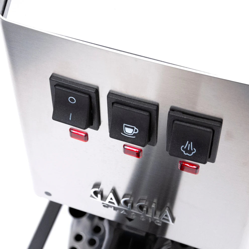 Gaggia Classic Pro E24 Stainless Steel Espresso Machine - Professional Home Coffee Maker for Barista-Quality Espresso, Cappuccino & Latte - Perfect for Kitchen, Office & Coffee Shop Use