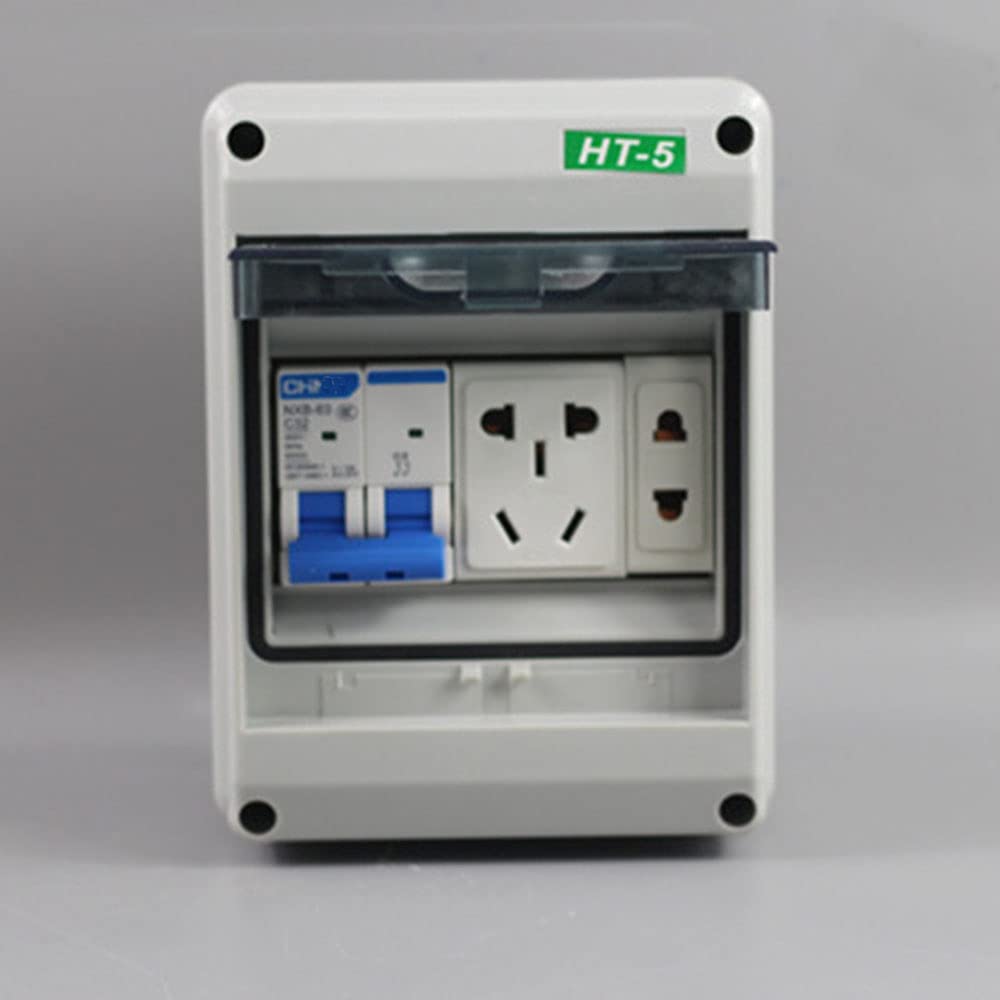 Auniwaig IP65 Transparent ABS Power Distribution Box - 160x120x95mm Wall-Mounted Circuit Breaker Protection Enclosure for Indoor Electrical Wiring | Perfect for Home, Garage & Workshop Electrical Safety