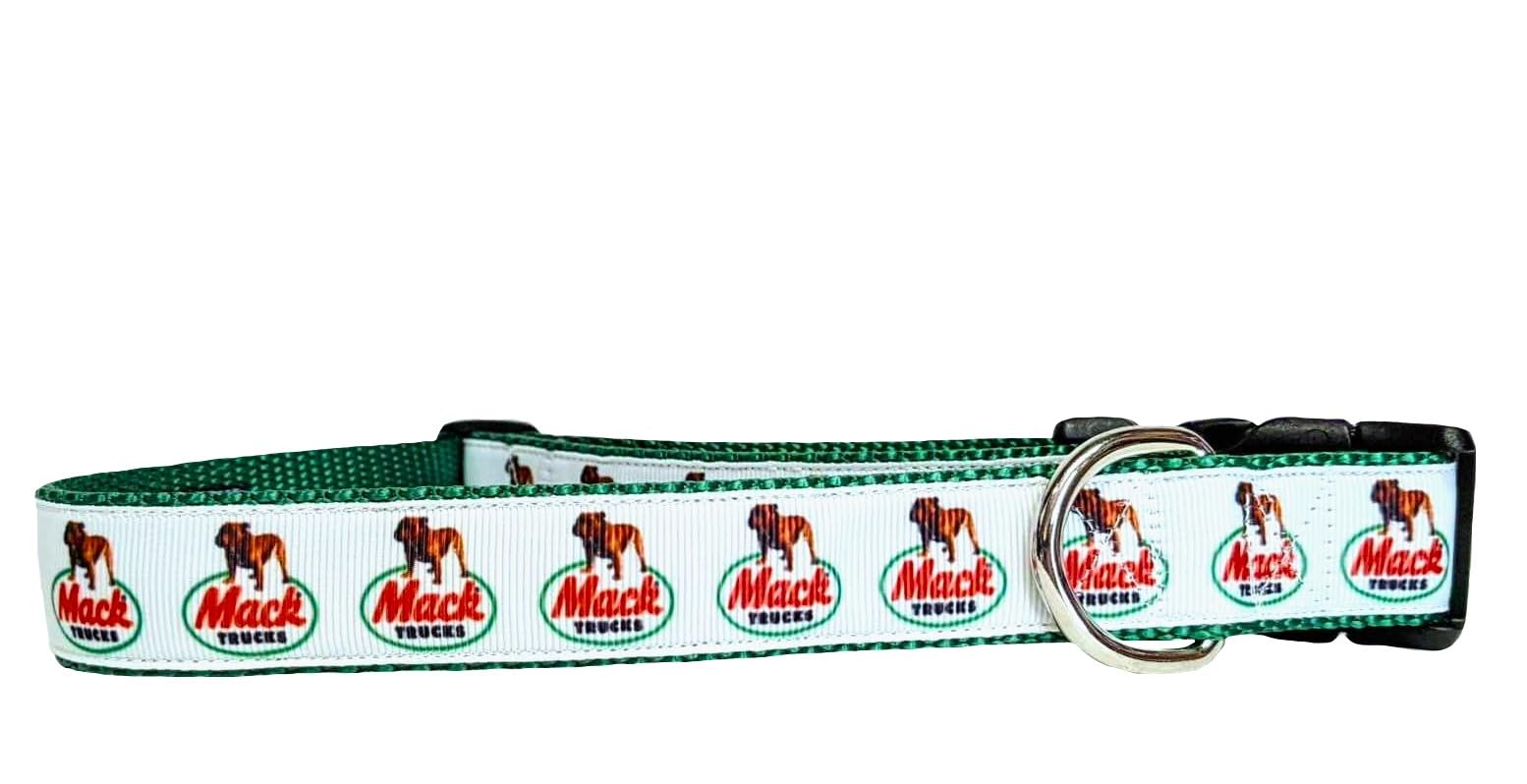 **Mack Truck Dog Collar - Heavy Duty Nylon Pet Collar for Large Dogs, Adjustable & Durable - Perfect for Walking, Training & Outdoor Adventures**