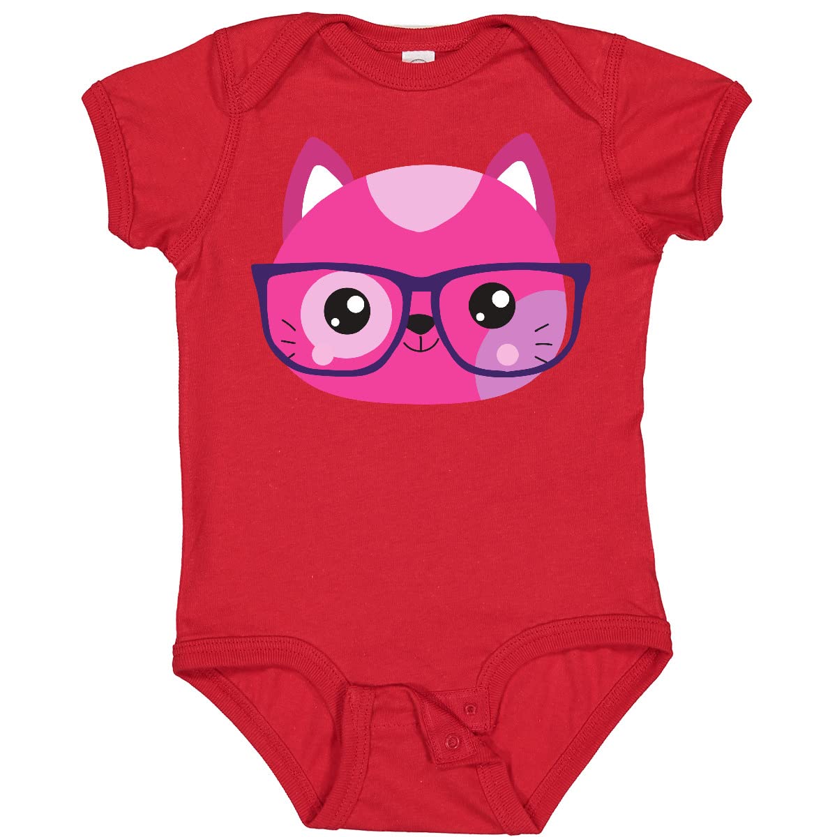 Hipster Cat Bodysuit with Glasses - Cute Kitten Outfit for Babies