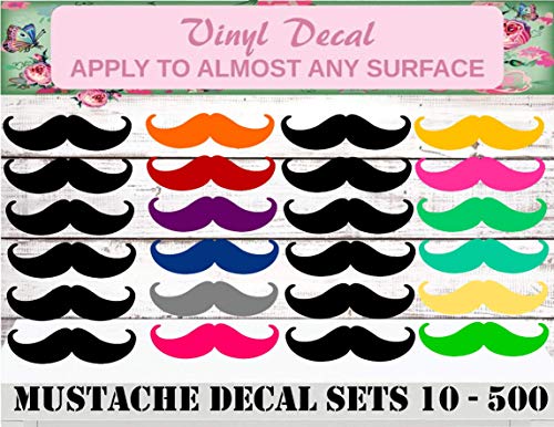 Funny Mustache Decals & Stickers for Parties - Birthday, Baby Shower & Events | Self-Adhesive Mustache Decor for Cups, Glasses & Envelopes | Perfect for Themed Parties & Photo Booths