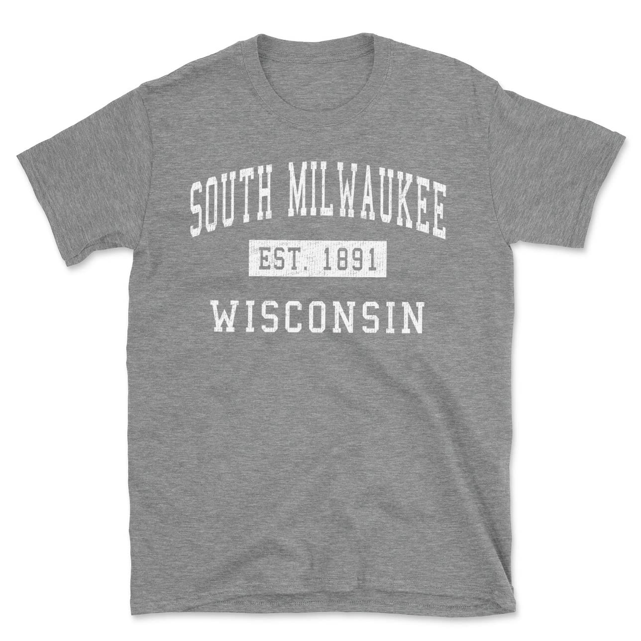 South Milwaukee Wisconsin Classic Established Men's Cotton T-Shirt - Soft Vintage Style Tee for Casual Wear & Everyday Outfits