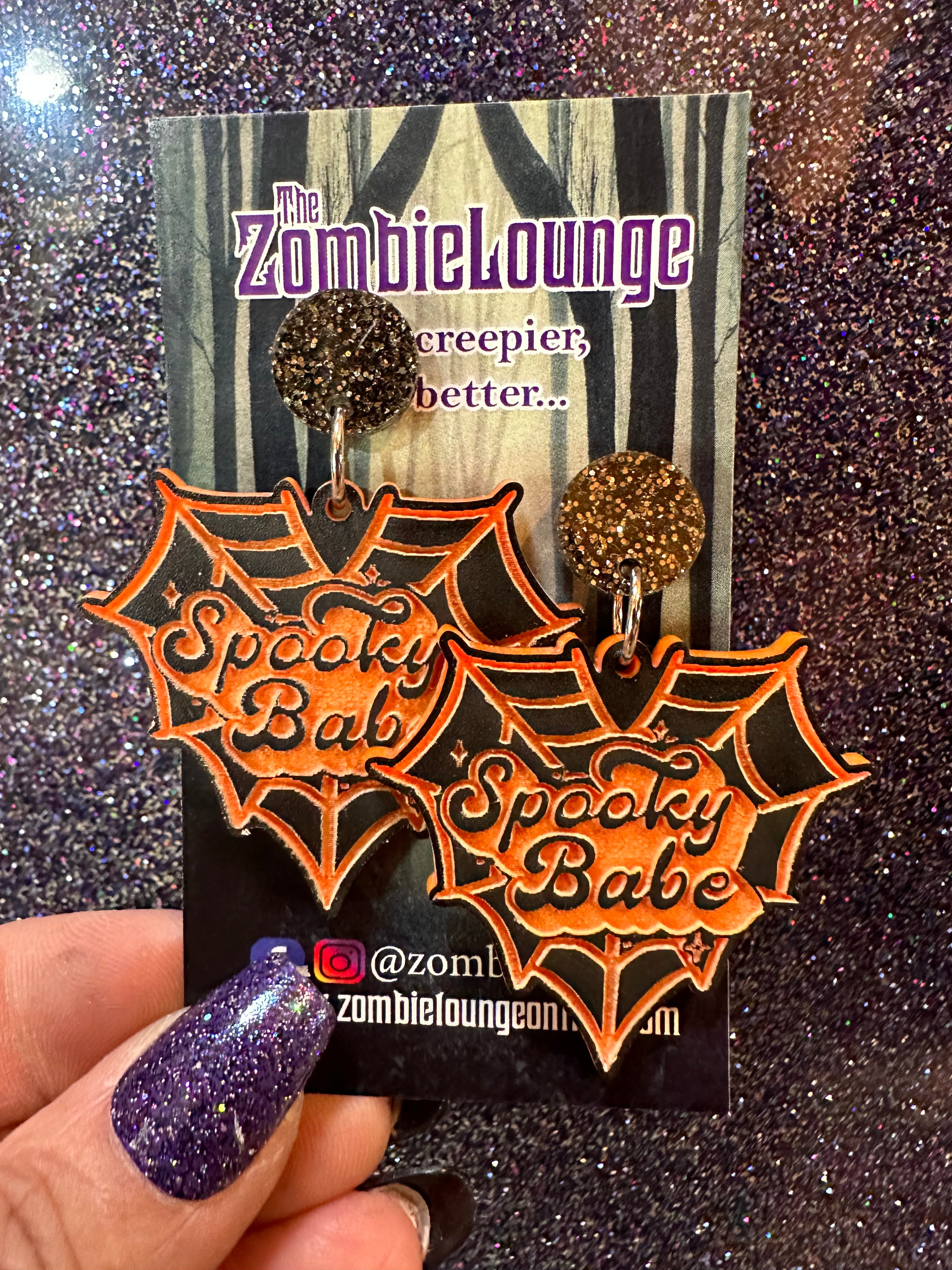 Spooky Babe Web Earrings - Gothic Halloween Jewelry for Women, Unique Spider Web Dangle Earrings - Perfect for Halloween Costumes, Cosplay, and Gothic Fashion Accessories