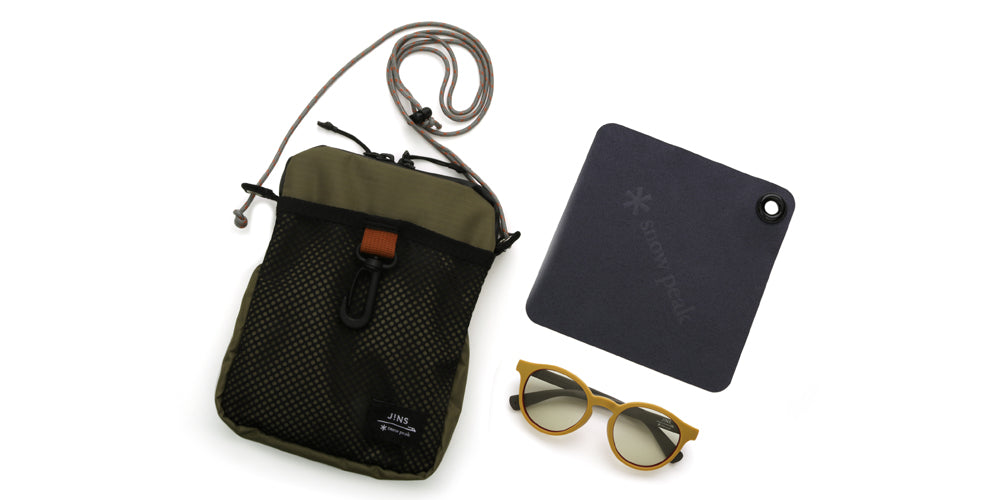 JINS x Snow Peak Kids Rubber Sunglasses 016 24 - Durable & Stylish Eyewear for Outdoor Adventures, Hiking, and Beach Activities