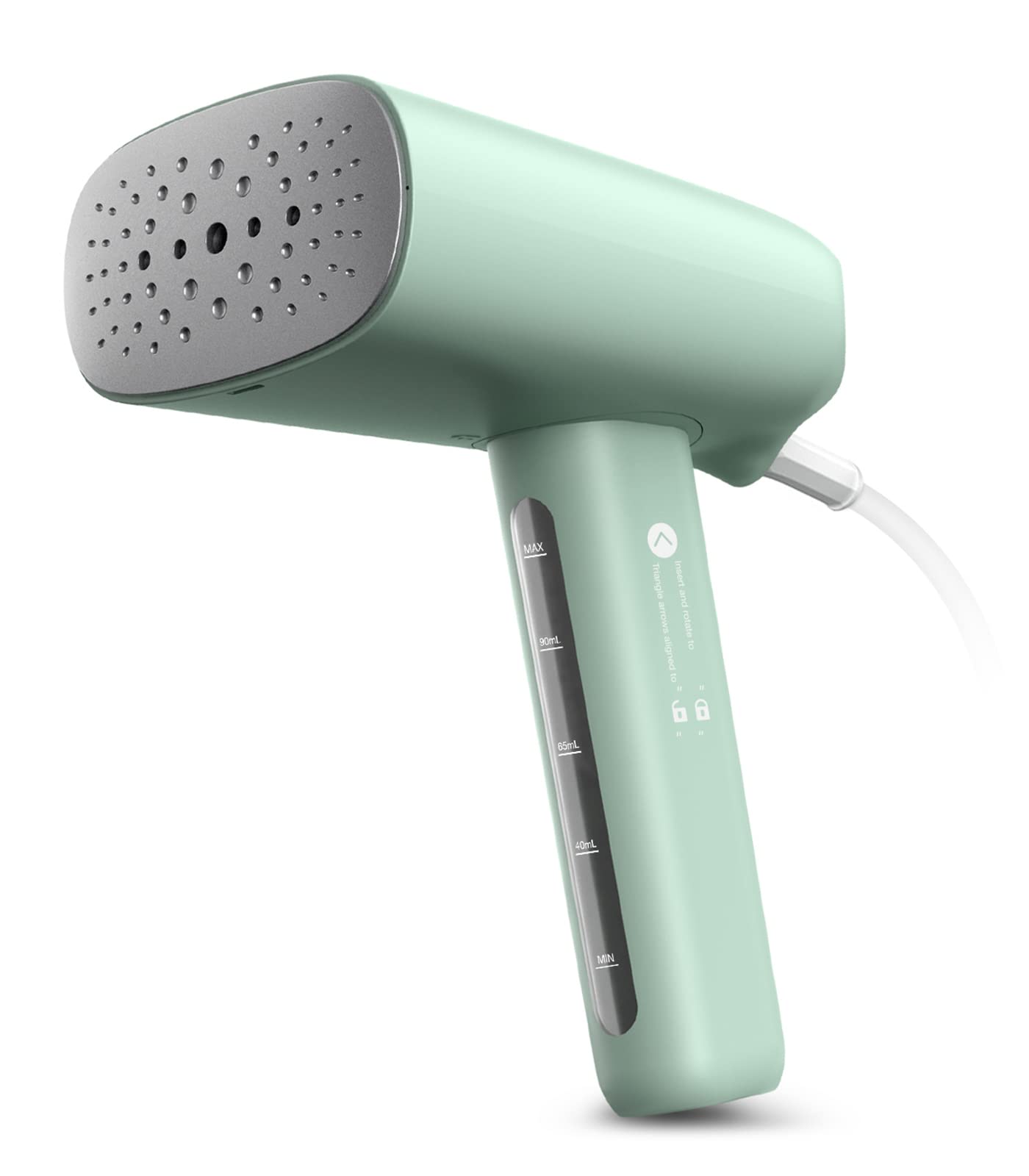 Homeasy Portable Handheld Clothes Steamer - Fast Heating Travel Garment Steamer with Detachable Water Tank | Compact & Lightweight for Wrinkles Removal | Perfect for Travel, Business Trips & Home Use (Green, Small)