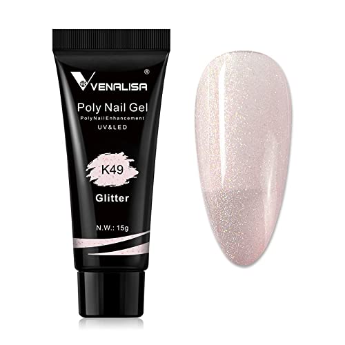 Venalisa Poly Builder Gel - 15g Professional Nail Extension Gel for Acrylic Nails | Long-Lasting & Strong | Perfect for Salon & Home Manicures