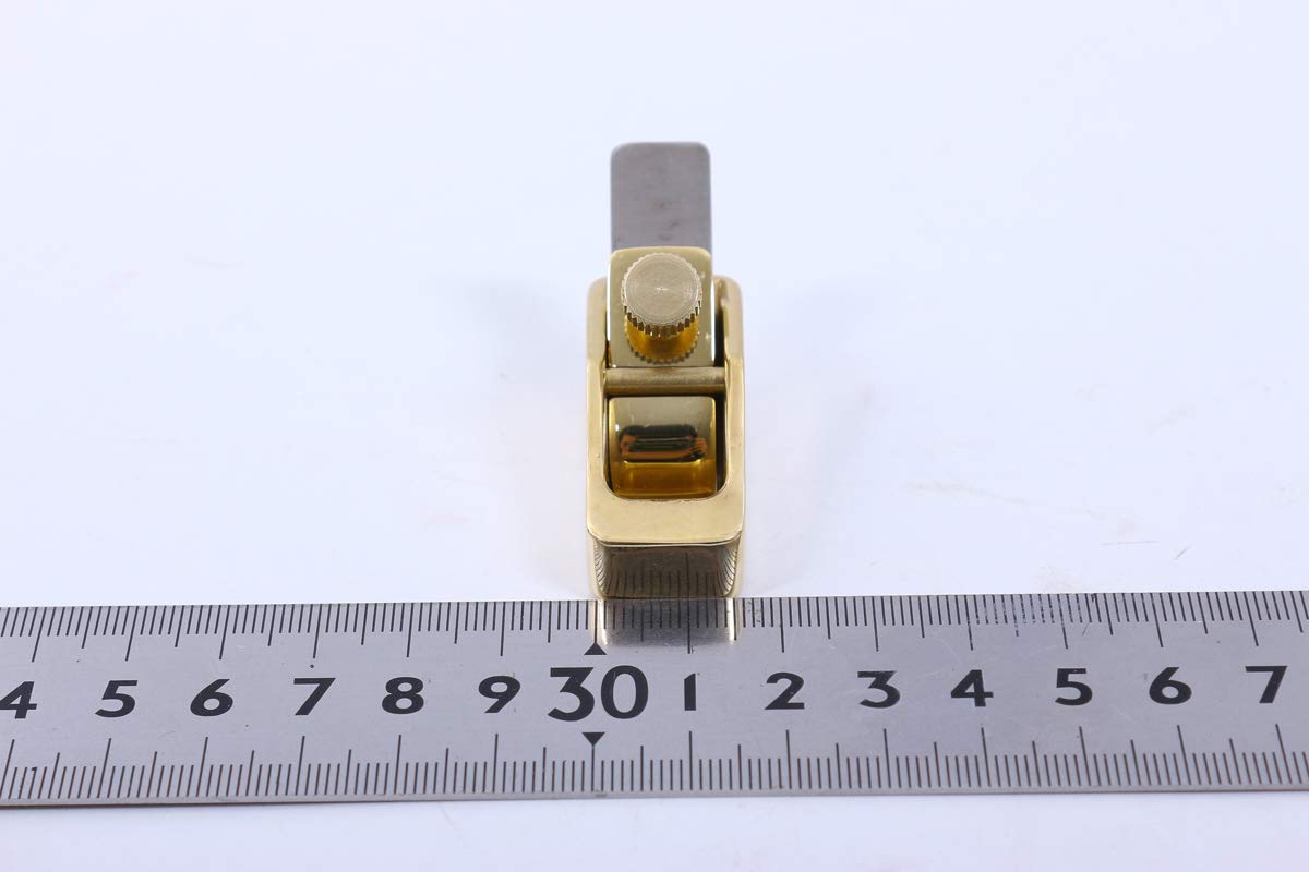 Premium Brass Mini Plane for Guitar & Violin Making - High-Quality Steel Blade Flat Bottom Luthier Tool | Perfect for Woodworking, Instrument Repair & Craft Projects