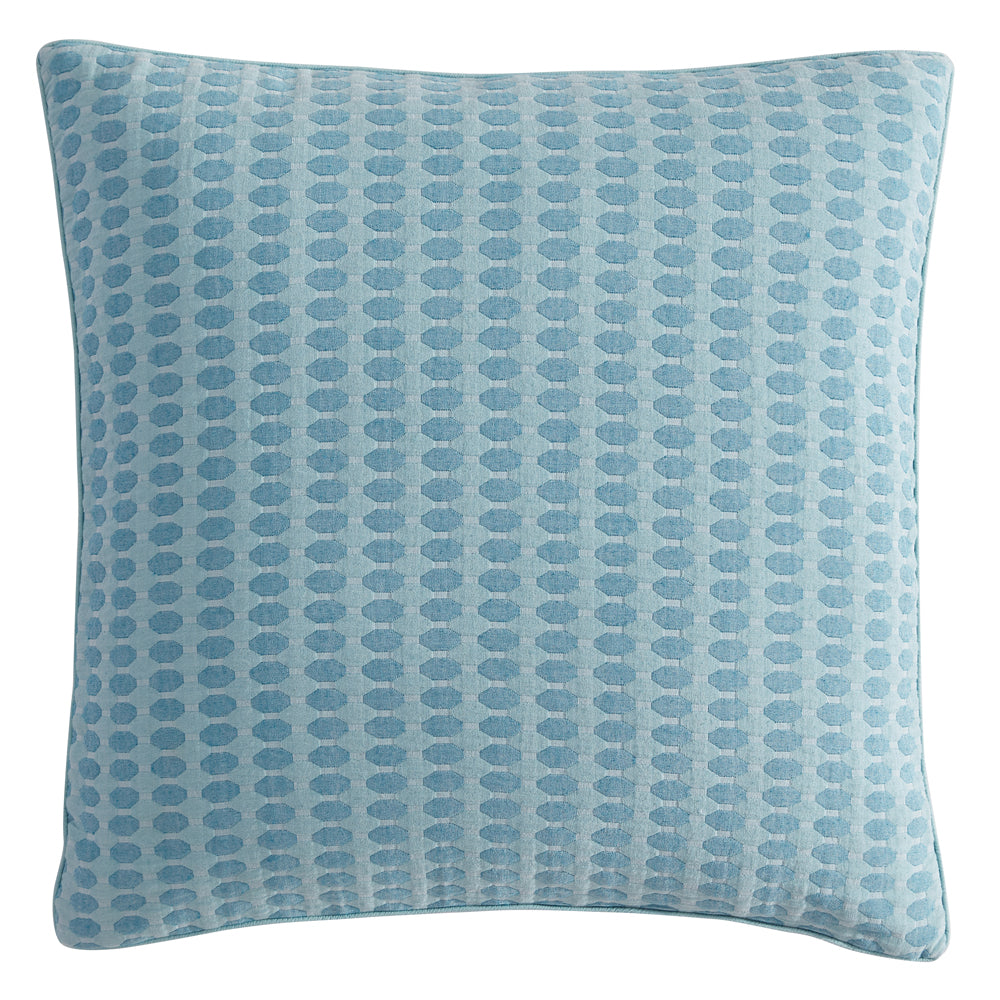 Frankie Turquoise European Pillowcase - Premium Cotton Decorative Pillow Cover for Sofa, Bed & Home Decor - Perfect for Living Room, Bedroom & Guest Room