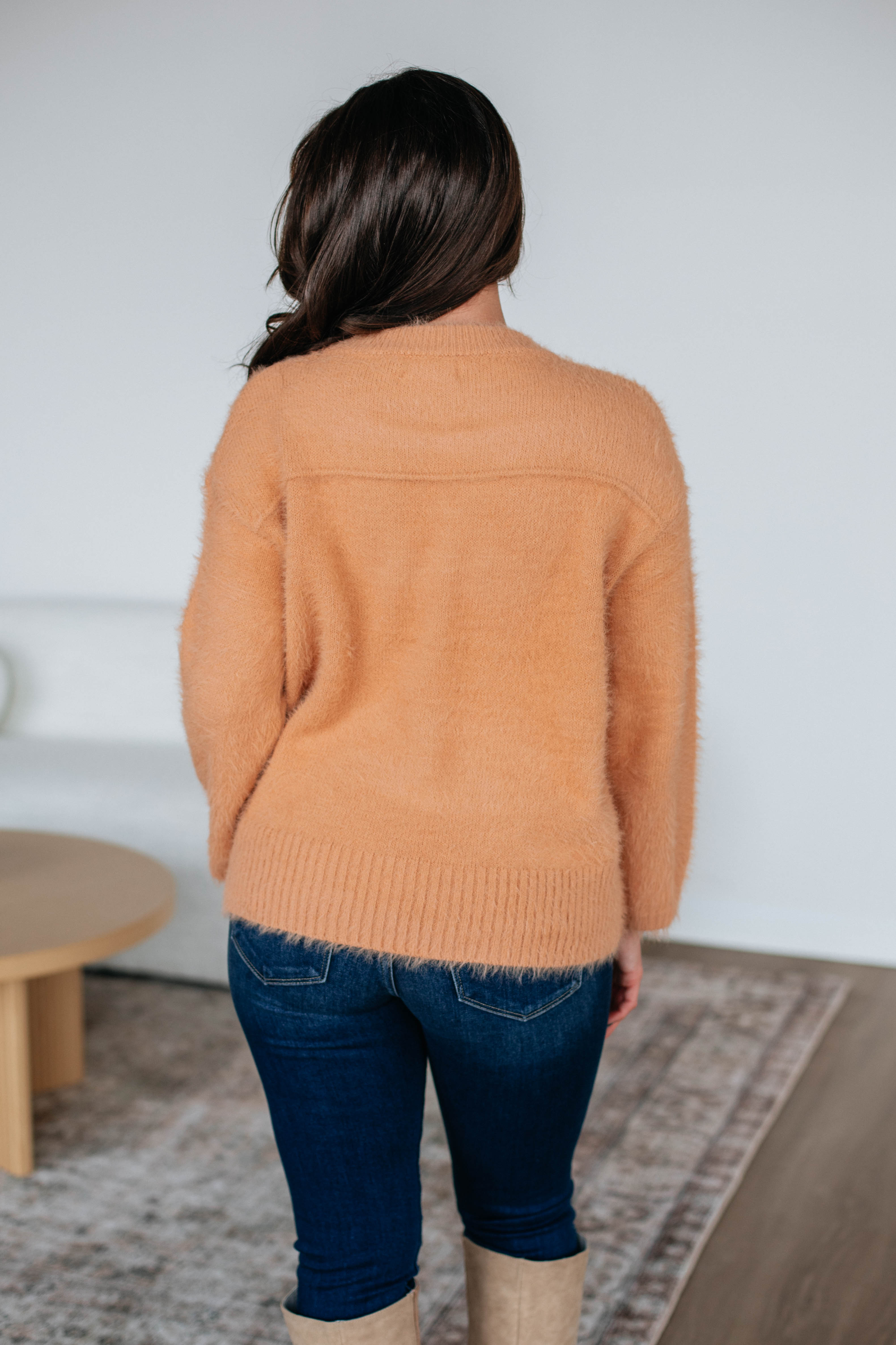 Everly Sweater Light Camel - Women's Soft Knit Pullover for Fall & Winter | Cozy Casual Wear for Office, Travel & Date Nights