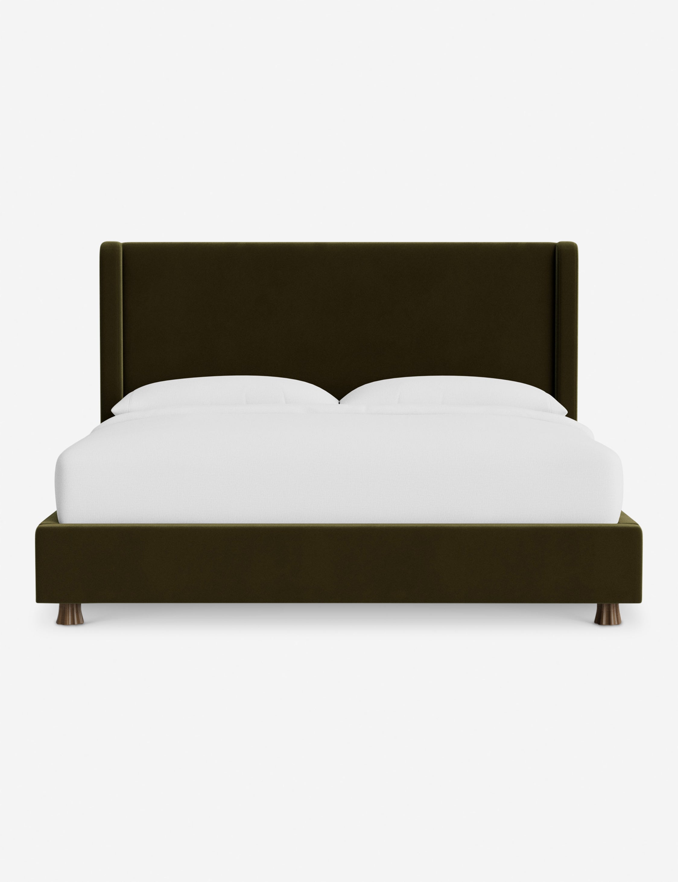 Domme Platform Bed by DISC Interiors - Modern Minimalist Wooden Bed Frame with Low Profile Design | Perfect for Contemporary Bedrooms, Lofts & Small Spaces