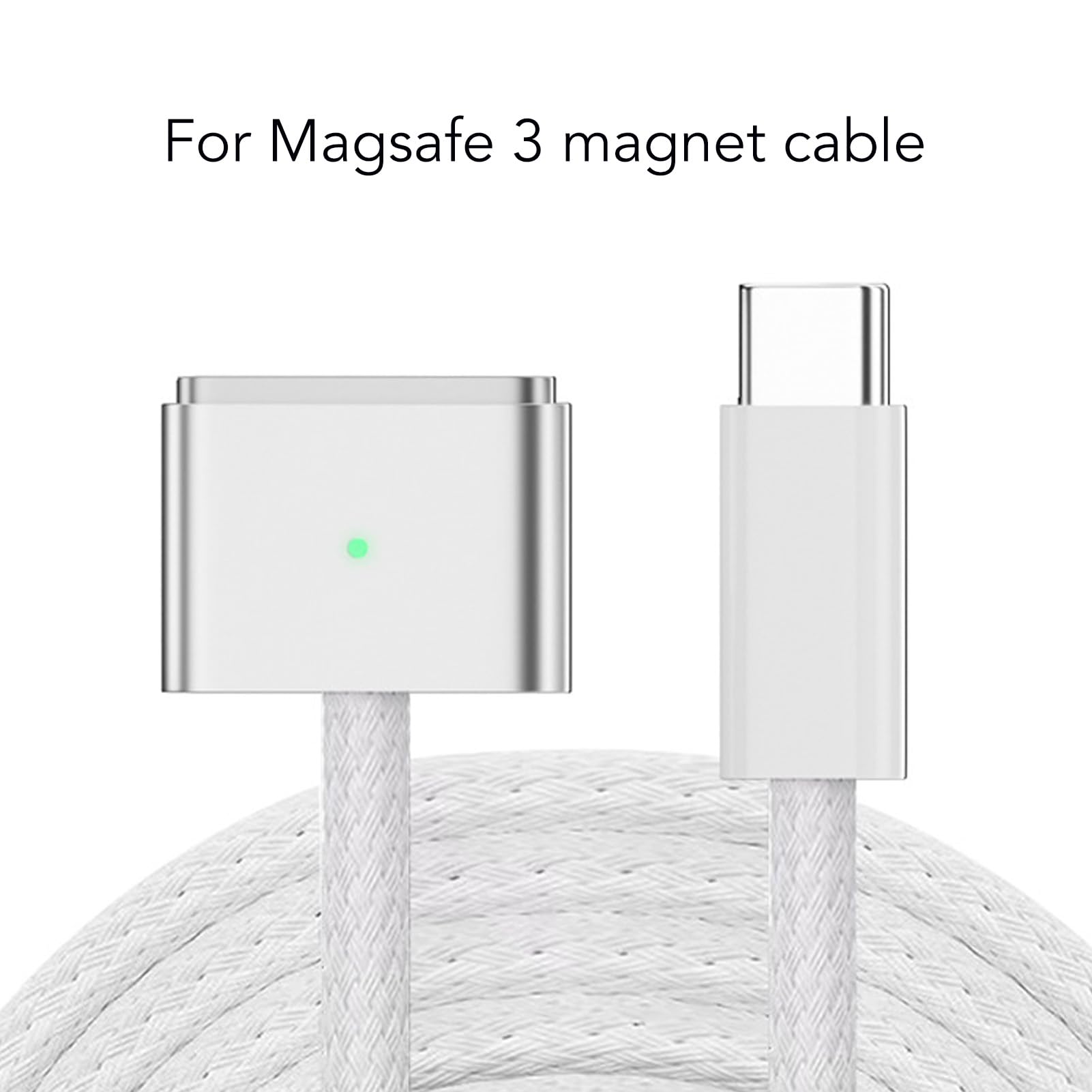 Zunate USB C to MagSafe 3 Charging Cable 2m - 140W Fast Charging Braided Nylon Cable with LED Indicator - Compatible with MacBook Pro/Air, iPhone 15/14/13 - Perfect for Home, Office & Car Charging