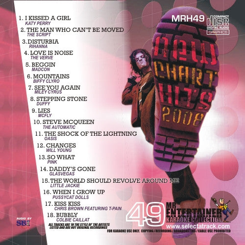 MRH049 Chart Hits Volume 49 Aug/Sep 2008 - Top Music Compilation for DJs, Radio Stations & Music Enthusiasts