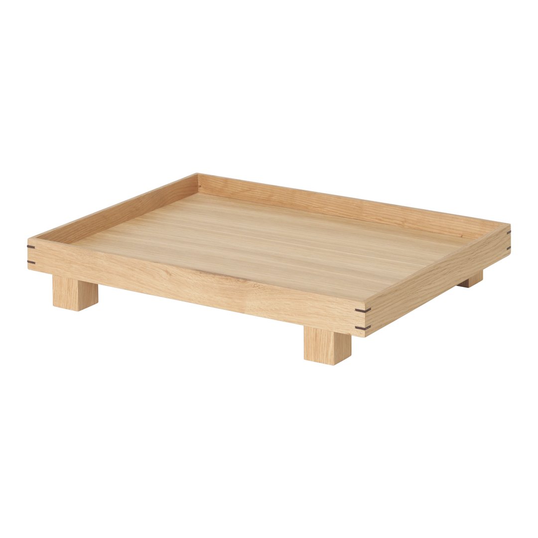 Ferm Living Bon Wooden Tray - Natural Wood Serving Tray for Breakfast, Coffee, Tea, and Home Decor | Scandinavian Style Wood Tray for Dining, Kitchen, and Living Room