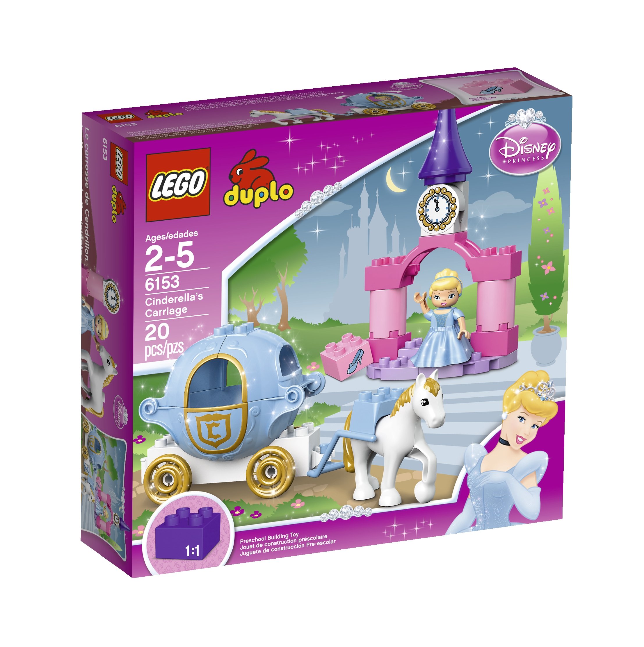 LEGO Disney Princess Cinderella’s Carriage Building Set 6153 - Royal Castle Toy for Kids, Creative Play & Disney Movie Collection