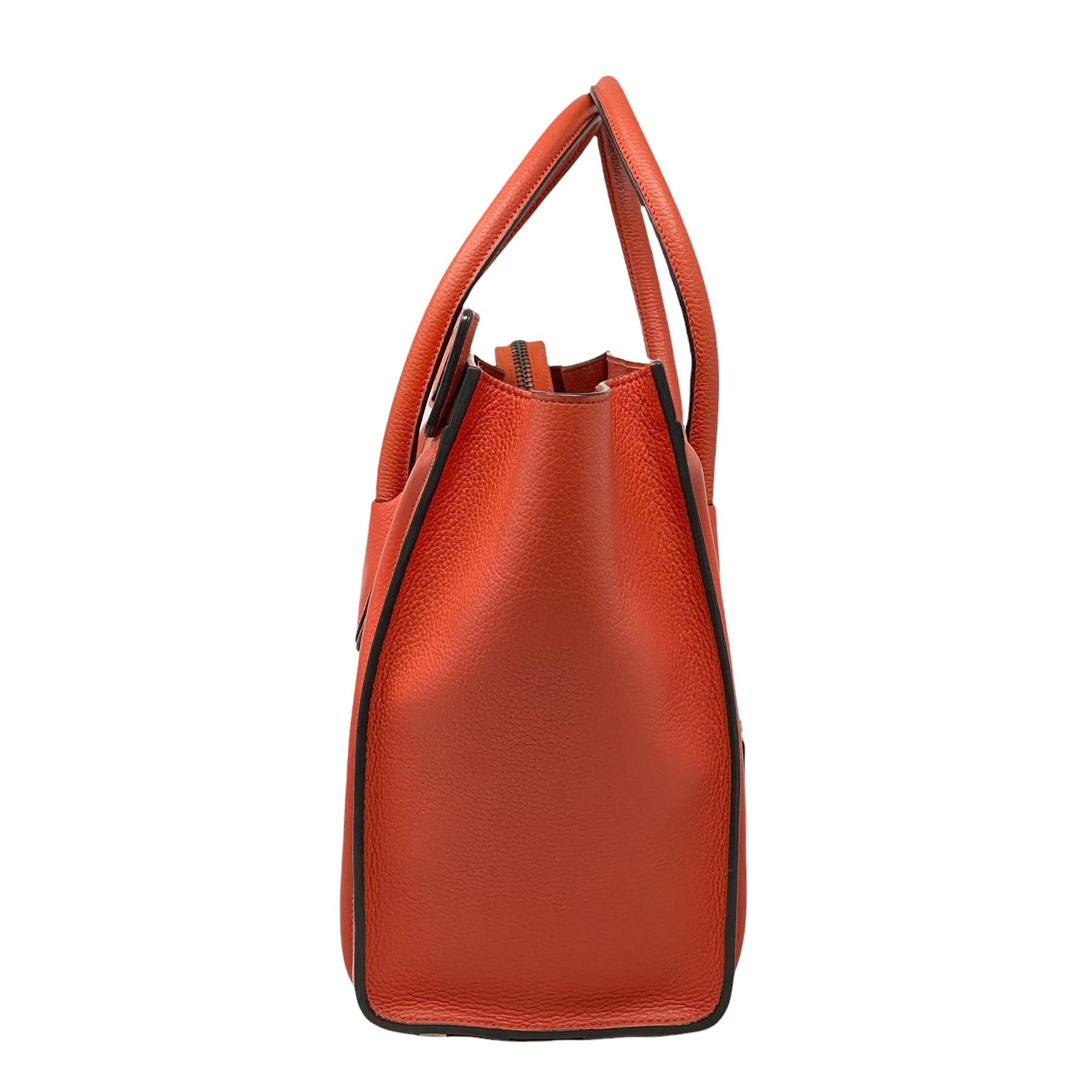 Celine Red Micro Luggage Bag - Premium Leather Crossbody Handbag for Women | Perfect for Travel, Work & Evening Out