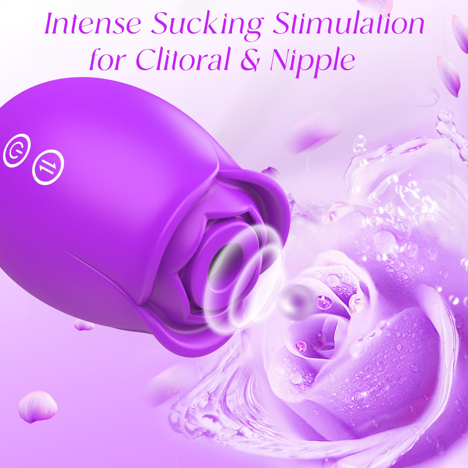 Rose Sex Toy Stimulator - Powerful Clitoral Sucking & G-Spot Vibrator for Women, Rechargeable Adult Pleasure Toy - Perfect for Solo Play & Couples Intimacy