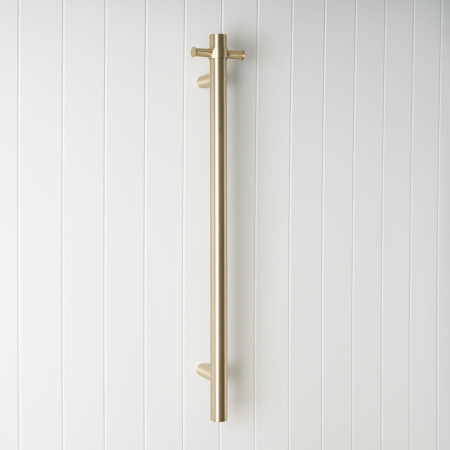 Premium Heated Towel Rail - Brushed Nickel Finish for Bathroom & Spa - Warm & Cozy Towels Instantly - Perfect for Luxury Homes & Hotels