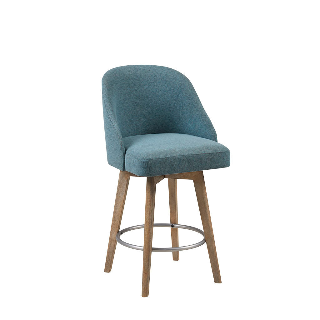 Swivel Bar Stool - Adjustable Height Counter Stool with 360° Rotation, Padded Seat & Sturdy Metal Base - Perfect for Kitchen Islands, Breakfast Bars & Home Bars
